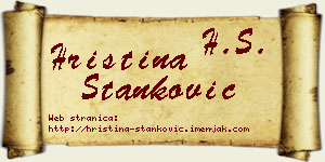 Hristina Stanković vizit kartica